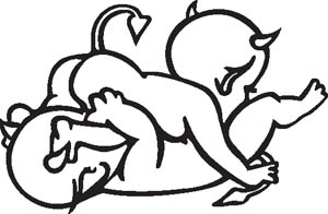 Horny Devil Sticker 2