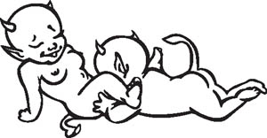 Horny Devil Sticker 3