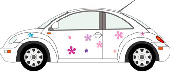 Flower Car Sticker Kit - suits any car