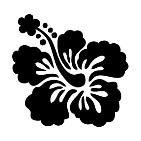 Hibiscus Flower Decal (e)