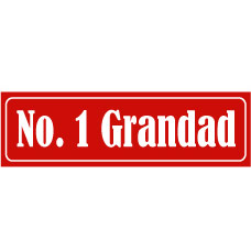 Bumper Sticker - No. 1 Grandad