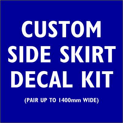 Side Skirt Web Address Custom Stickers (pair)
