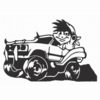 4x4 Cartoon car sticker