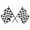 Chequered Flag car sticker