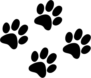 Set of four paw prints (c)