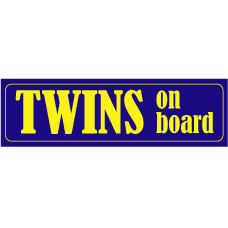 Bumper Sticker - Twins on Board