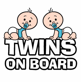 Baby on board & Twins on board stickers and signs